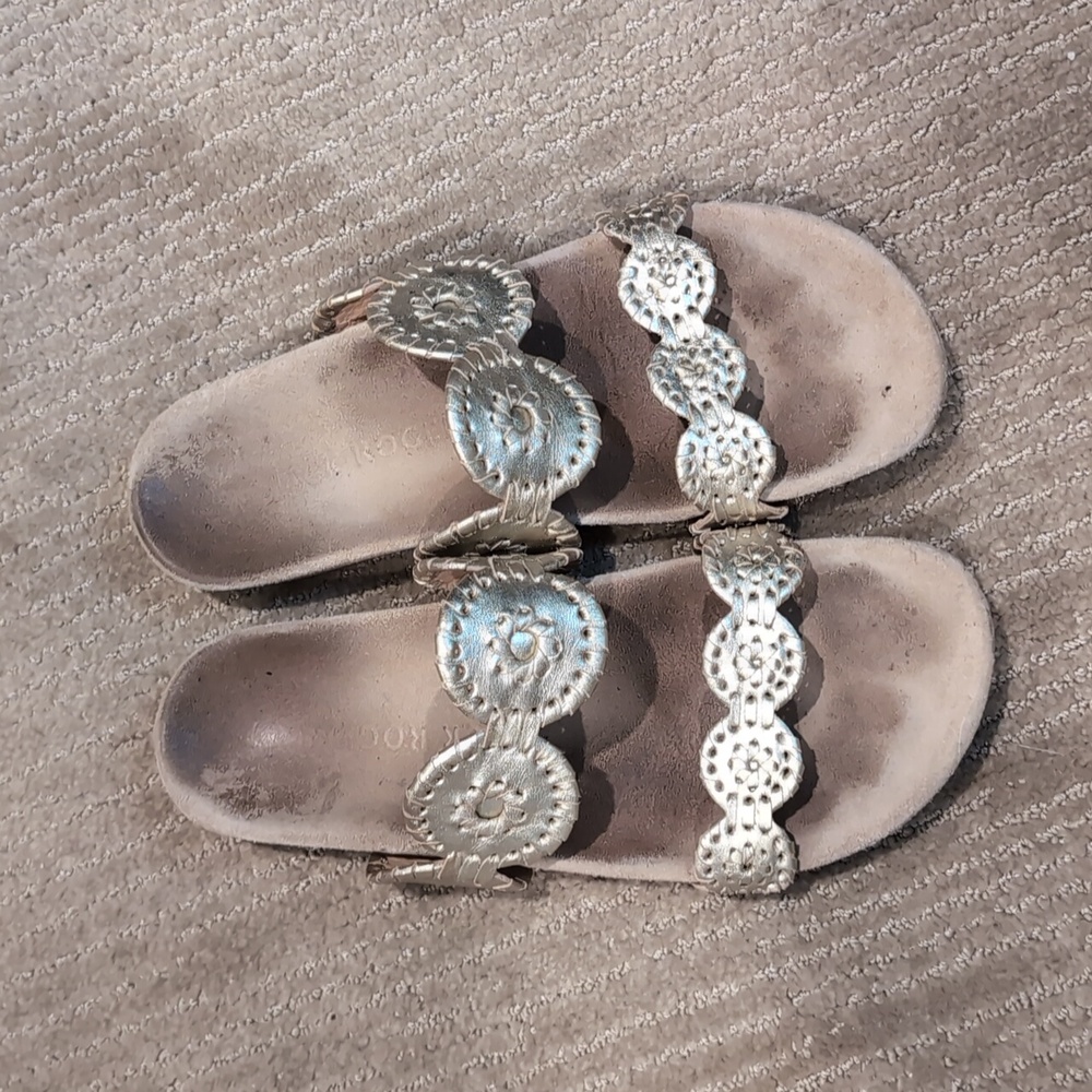 Jack Rogers Gold Sandals - Picture 3 of 7